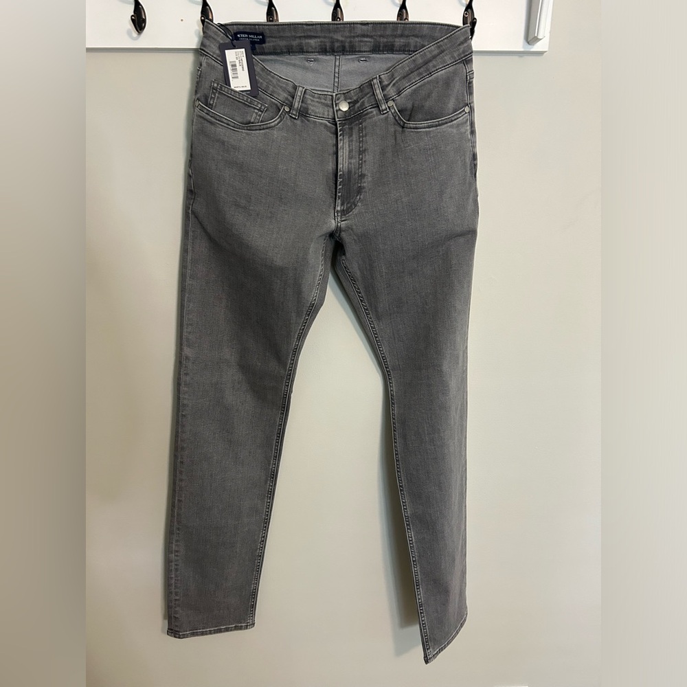NWT Peter Millar Men’s Gray Jeans. Size 34.